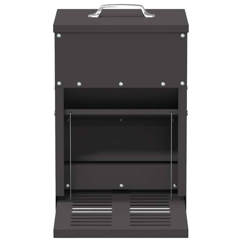 Cold-Rolled Steel Feeder, 40cm H x 25cm W x 42cm D, Black