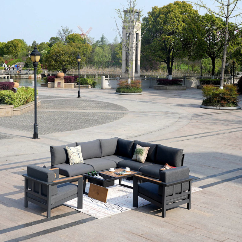 Ensemble de conversation modulaire avec coussins