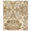 Brocade Floral Area Rug in Beige/Neutral/Gray-51840923