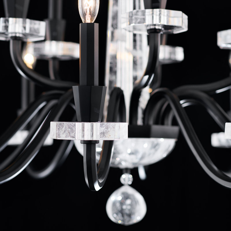 Amadeus 15 Light Crystal Chandelier, Black
