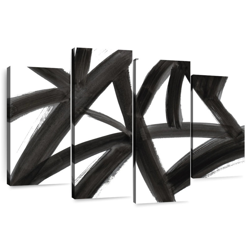 Abstrait Avery Black Roads, H 22 po x l 36 po