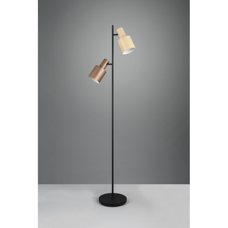 Kenisha 161cm Matte Traditional Floor Lamp, Beige/Brown