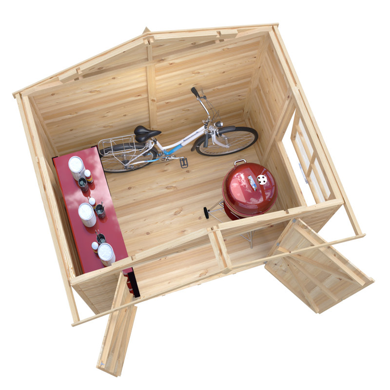 Alderney 7 ft. W x 5 ft. D Wood Shiplap Shed