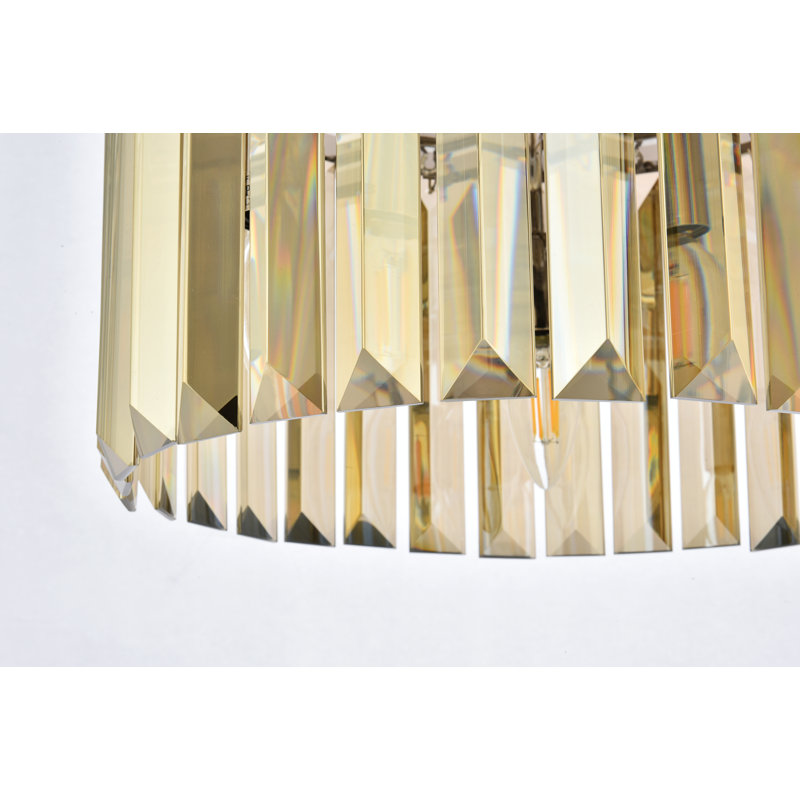 Yazmin 3 - Light Unique/Statement Pendant, Smoky, Polished Nickel