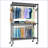 Clothes Rack with Wheels, Heavy Duty 3-Tier Metal Rolling Organizer | 2 Hanging Rods | Side Hooks | Black