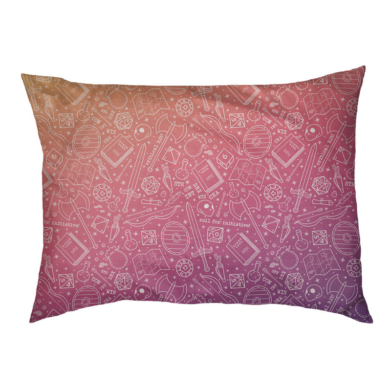 Coussin Byrge, Grand (l 42,5 po x P 32,5 po x H 14 po), Rose bébé / jaune
