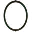OVALCREST - Miroir mural ovale biseauté pour la décoration intérieure - Style Athena - Abat-jour argenté - Dimensions extérieures 18 x 22-73097424-73097411