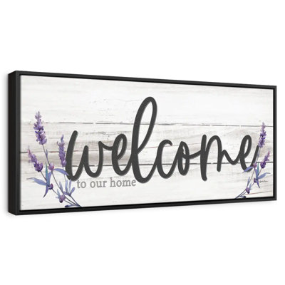 Welcome To Our Home Lavender Wall Sign