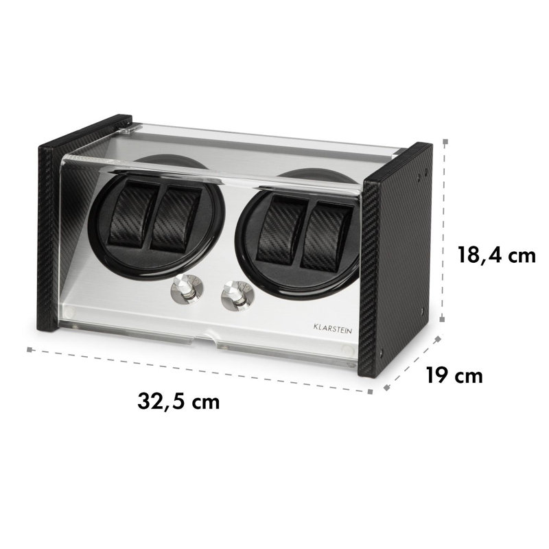 Tokyo Metal Watch Box + Watch Winder, Black