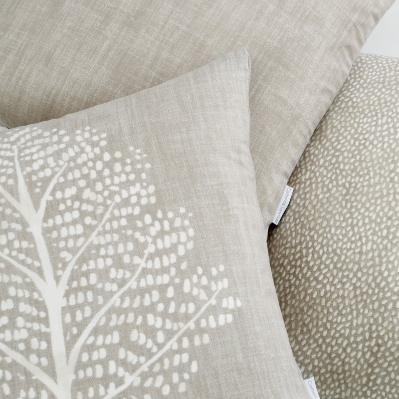Alder Trees Cotton 45x45cm Pack of 3 Cushion Covers, Natural