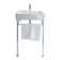 Vero Ceramic Rectangular Console Bathroom Sink with Overflow