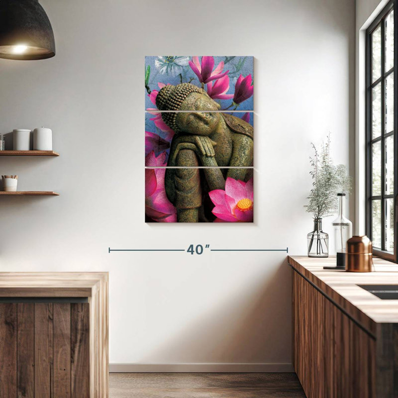 Bouddha contemplant Adella, H 38 po x l 24 po