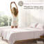 Ensemble de draps en percale 100% coton lavé - comprend 1 drap plat, 1 drap-housse et 2 taies d'oreiller-129479919-129479920