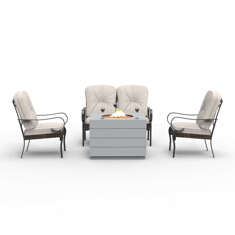 4 - Person Patio Conversation Set with Cushions