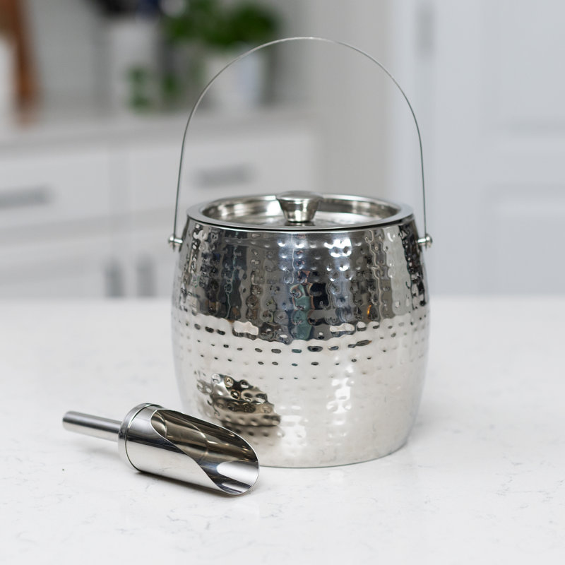 Seau à glace en acier inoxydable Davani, Chrome chrome