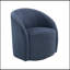 Fauteuil demi-tonneau pivotant en bois massif Boucle-1642979444