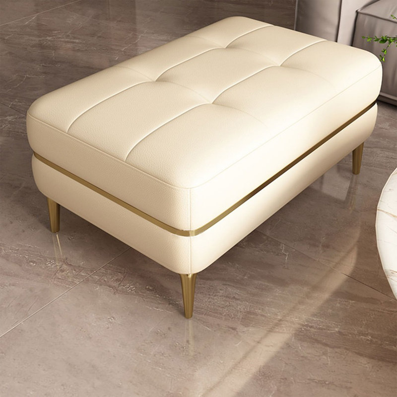 Banc rembourré blanc crème, Blanc crémeux