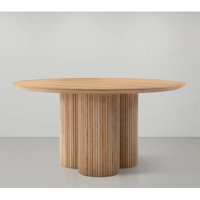 Iskandar Ash Round Solid Wood Dining Table