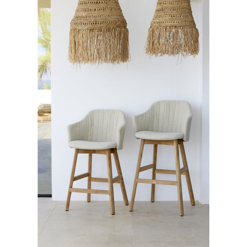 Choice Chair Indoor and Bar Four Legs Base with Upholstery Cover Set (Cane-line Zen Seat-Back Cover), Taupe/Light Gray