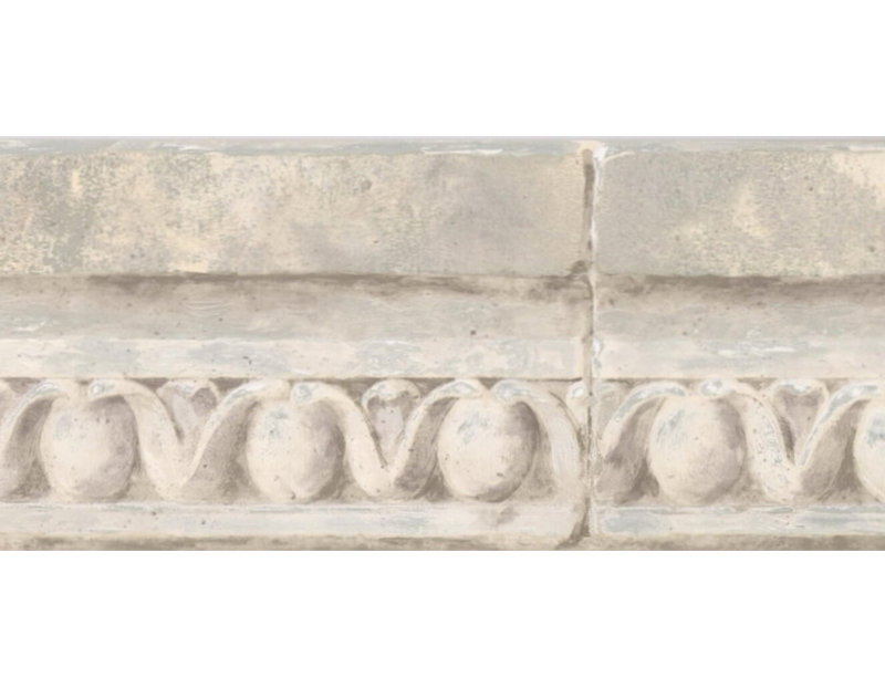 Bordure de faux papier peint L 0,41 pi x l 180 po, Blanc