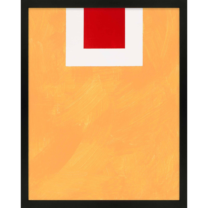 " Square Sunrise " by Robert Kamnatnik, Black Framed Paper, 25" H x 20" W x 1.25" D