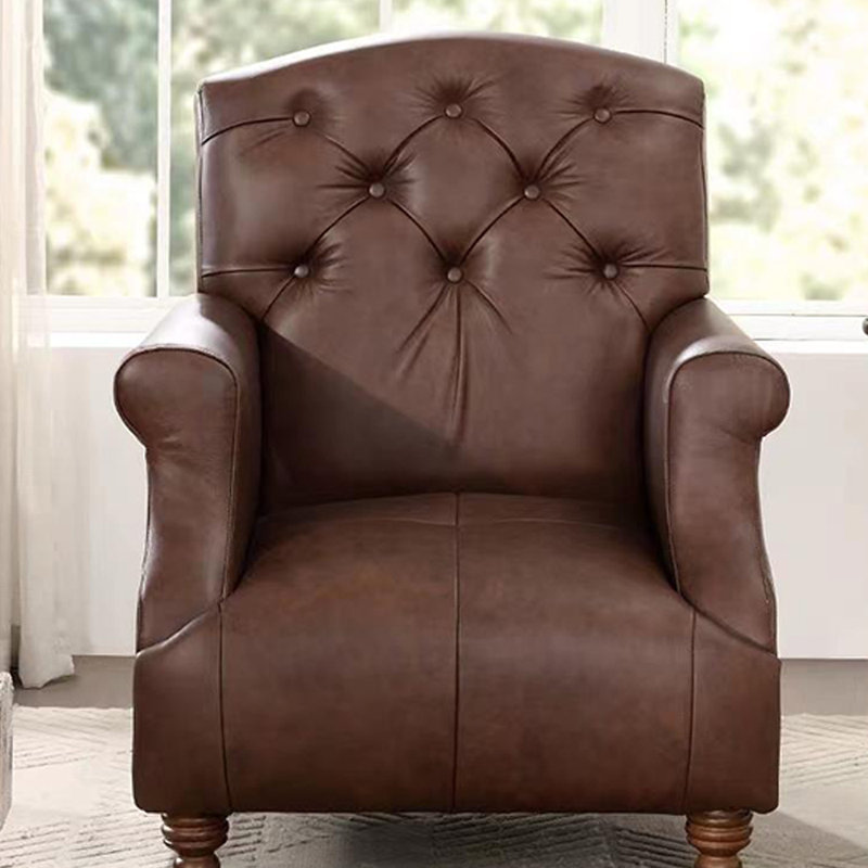 Bedroom Single Faux Leather Casual Recliner