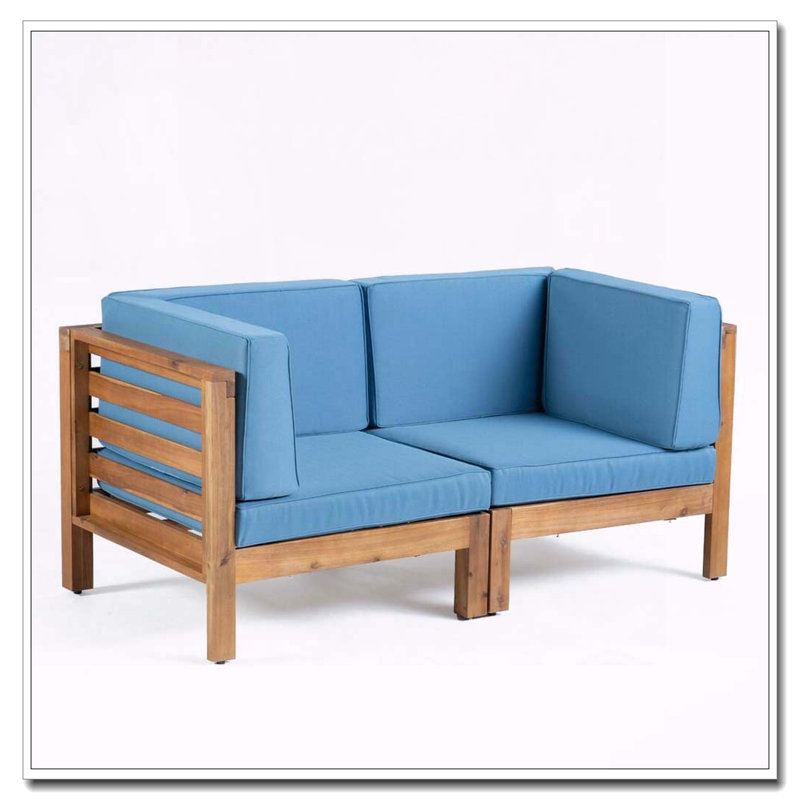 2-Piece LOVE SEAT SET, Blue
