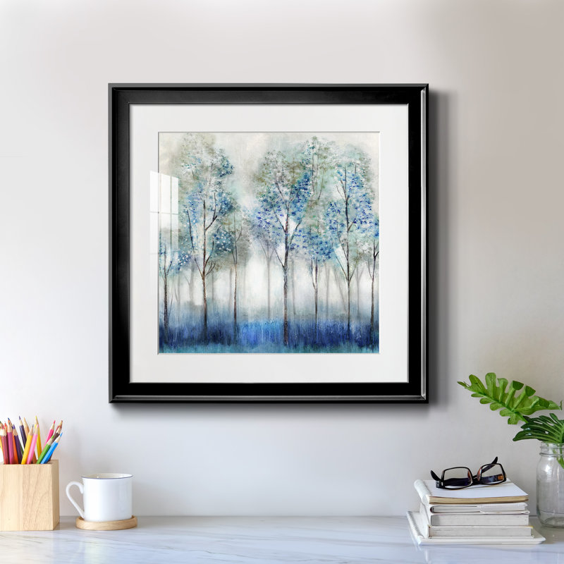 Forêt de rêve - peinture encadrée, H 17,5 po x l 17,5 po x P 1,5 po, Cadre noir