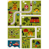 Zeno Abstract Green/Beige Area Rug