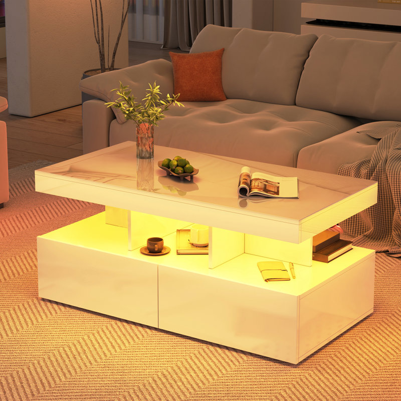 Chalsea Coffee Table With Storage, White