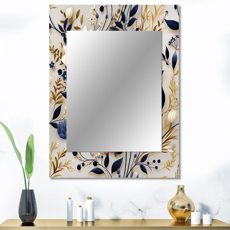 Miroir décoratif, miroir mural victorien, impression d'art en métal, 40 po x 30 po