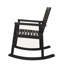 Chaise berçante d'extérieur en bois d'acacia massif à chevrons Ned Farmhouse-113491881