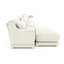 Quatre places avec tissu en chenille blanc mobile, base en bois, conception ergonomique, éponge résiliente, facile à installer, convient aux salons, aux salons et aux études