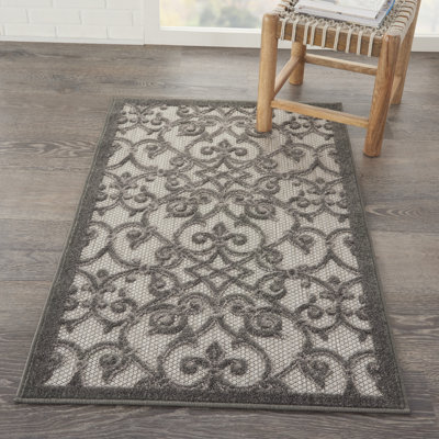 Tapis gris Ikat Newton