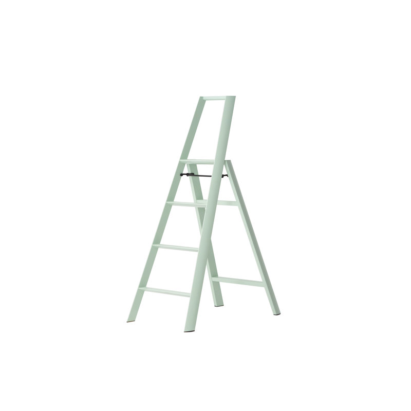 Mint Green Aluminum 4-Step Folding Ladder for Kids