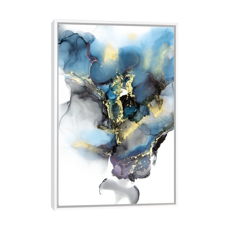 Reproduction d’art sur toile orageuse de Jamie Pomeranz, Toile blanche encadrée, Pas de tapis, H 26 po x l 18 po x 1,5 po