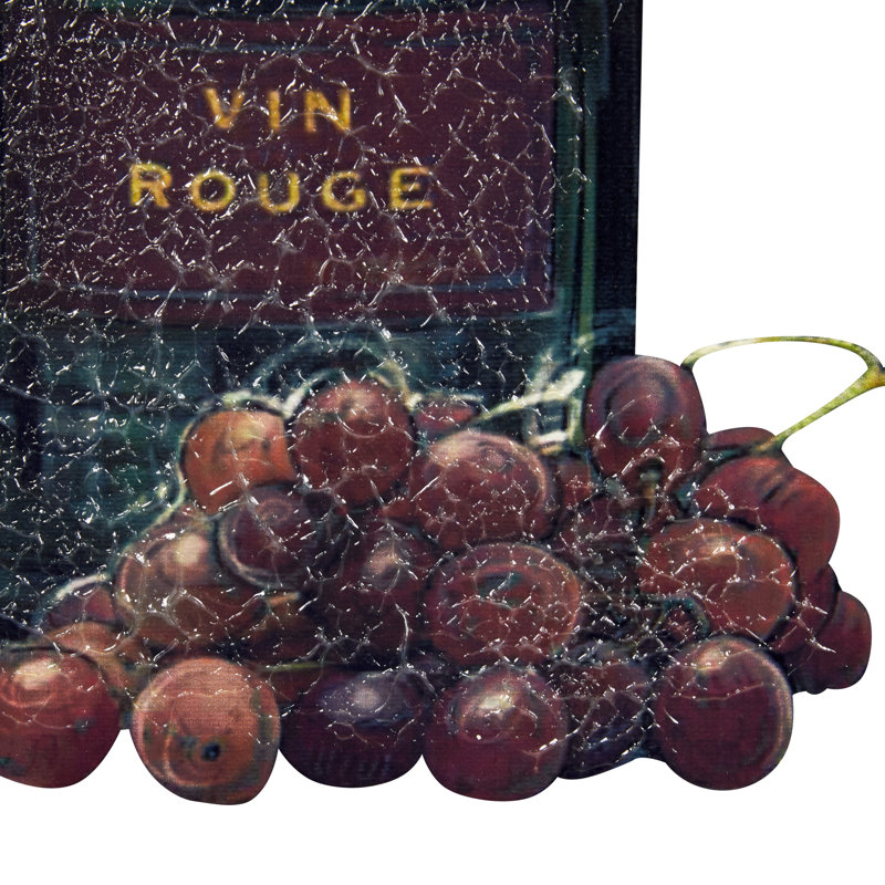 Ensemble de 2 grands décorations murales en métal rouge vin