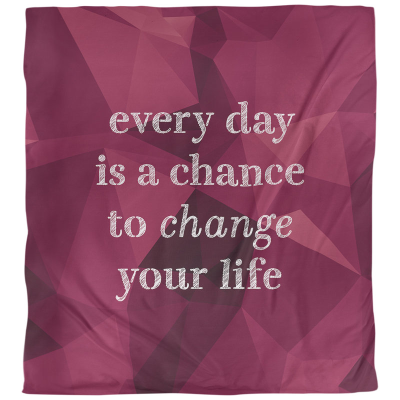 Housse de couette change your life quote, Housse de couette pour très grand lit, Spinelle