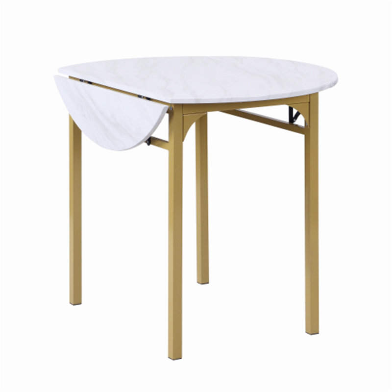 2 - Person Faux Marble Top Four Leg Dining Set