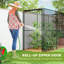 Outsunny Fruit Cage Bird Netting Heavy Duty Zipped Door 2 x 1 x 1.6m Black