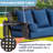 3 Seat Porch Swing, Patio Swing Bench With Cup Holders & 3 Back Cushions, Swing Chair With Chains For Deck Garden Backyard,Navy Blue-438463264