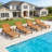 Outdoor Lounge Chair Set of 4 with 5-Position Adjustable, Pool Lounge Chair with Portable Wheels, Cup Holder, HDPE Tanning Chair for Outside, Poolside, Patio-1615306785-1615306796