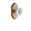 Grandeur Arc Plate Passage with Fontainebleau Crystal Door Knob-824761210-824761206