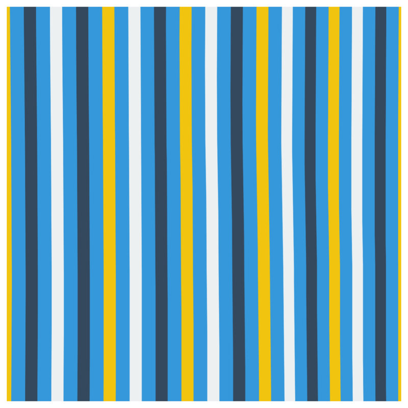 Rideaux verticaux à rayures verticales bleues et jaunes, voilages et rideaux occultant - 1 panneau, 50 po x 92 po - 1 panneau