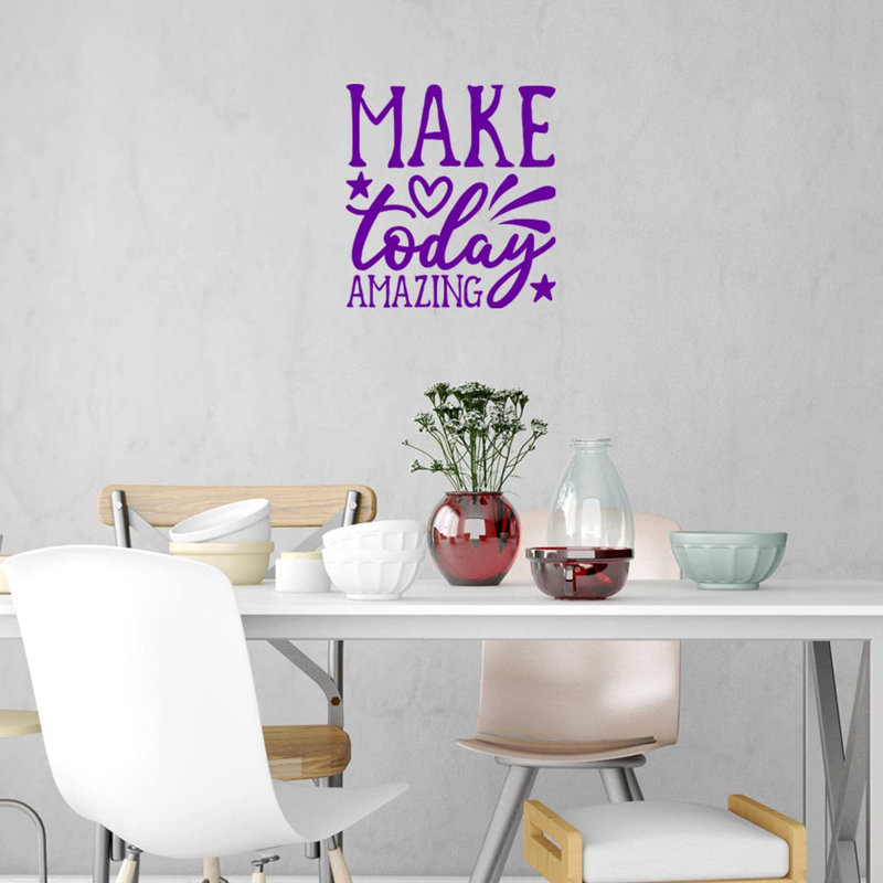 Adhésif décoratif «Make Today Amazing Inspirational», Mauve, H 18 po x l 17 po