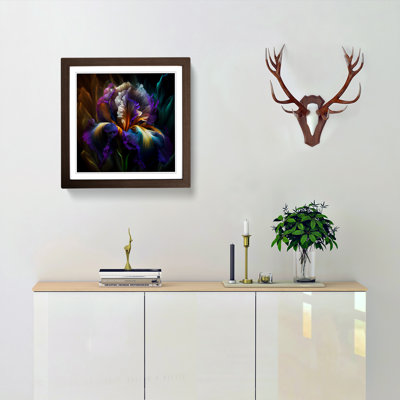 Iris Flower Abstract - Framed Print