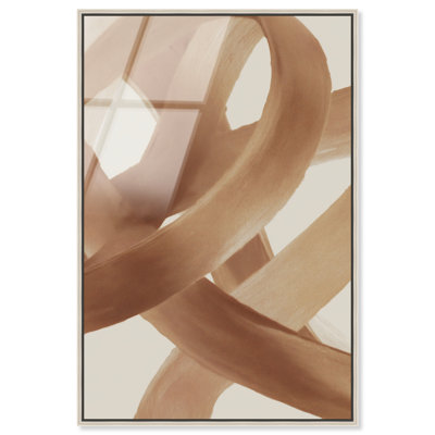 "Earthy Tangles II", reproduction d'art acrylique encadrée par Art Remedy, cadre argenté, 30 x 45