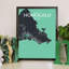 Honolulu City Map - No Frame Print-507512810
