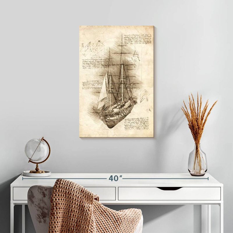 Aletra Ship Old, 24" H x 16" W