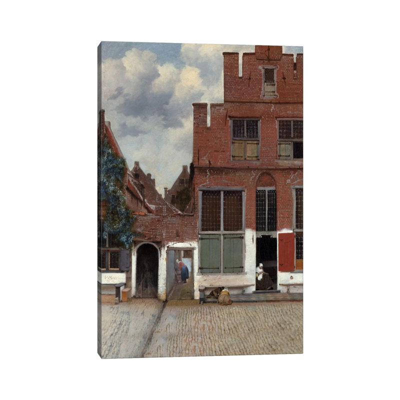 Street In Delft by Johannes Vermeer - Wrapped Canvas Print, 20.32 cm H x 30.48 cm W